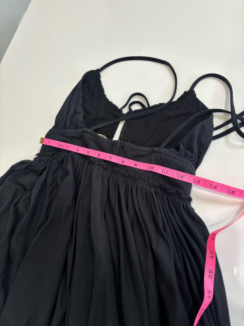 Ulla Johnson Black Midi Dress Tie Strap Empire Waist Flowy Size XS/S - Picture 9 of 9
